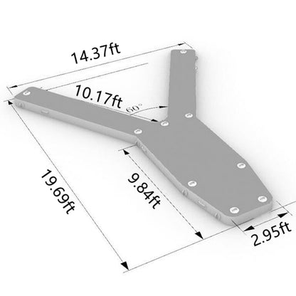 Floating Y Shape Inflatable Y Pontoon Platform Parking Dock for Jet Ski/Yacht/Boat