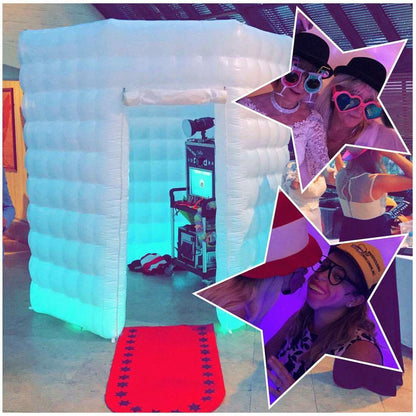 Inflatable Photo Booth with LED Light for Event Weddings Photo Booth with Inner Air Blower and Remote Controller for Event Weddings Photo Booth