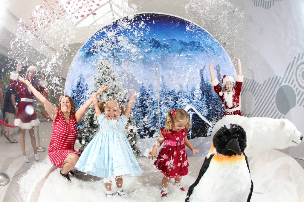 Inflatable Snow Globe 10ft Christmas Decoration Transparent Bubble Tent with Printed Background, Blower and Pump, Repair kit