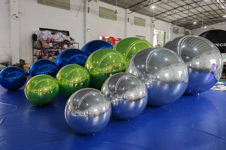 Giant Shinny Reflective Inflatable Mirror Ball PVC Mirror Balloon For Party  – Milazul inflatable