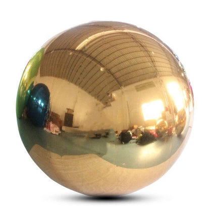 Inflatable Mirror Ball Giant Event Decoration  PVC Floating Sphere Mirror Balloon Disco Shinny （Gold）