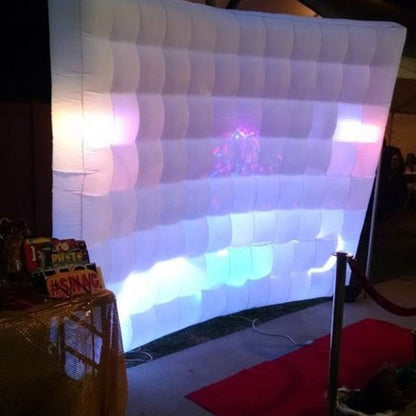 inflatable Photo Booth Wall 8 colors Led Photo Booth Backdrop Enclosure  For Wedding Party Event Exhibition  9.84*7.54 ft（3x2.3m）
