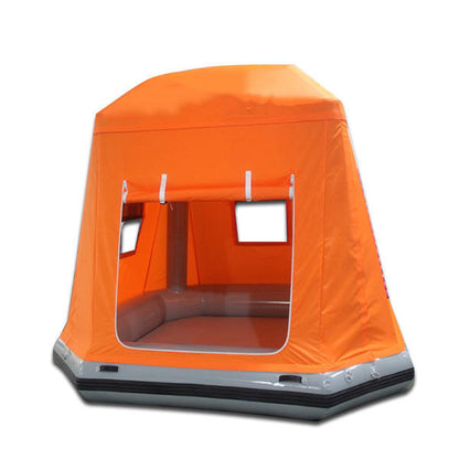 Inflatable Water Tent Floating Shoal Tent Outdoor Camping Fishing Raft Boat tent 8.2 * 8.2 * 7.54ft（2.5 * 2.5 * 2.3m）