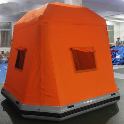 Inflatable Water Tent Floating Shoal Tent Outdoor Camping Fishing Raft Boat tent 8.2 * 8.2 * 7.54ft（2.5 * 2.5 * 2.3m）