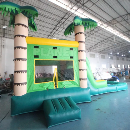 Inflatable Combo Bounce House with slide and pool for party rental