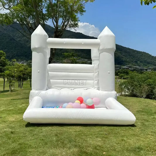 inflatable white ball pit