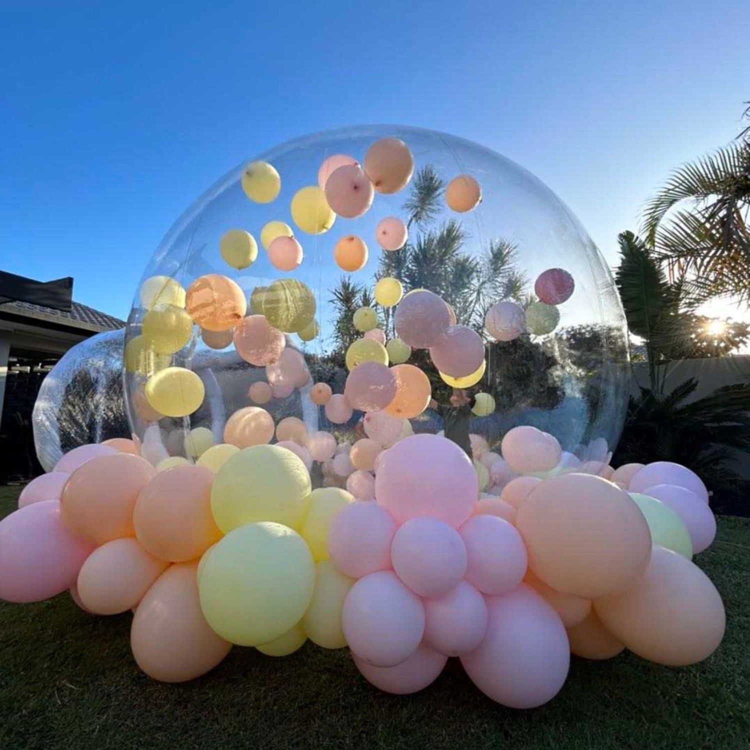inflatable bubble house with ball