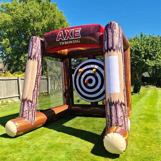 Inflatable Axe Game Inflatable Football Soccer Shooting 3.0x2.4x2.65 m(10 * 7.8 * 8.6FT)…