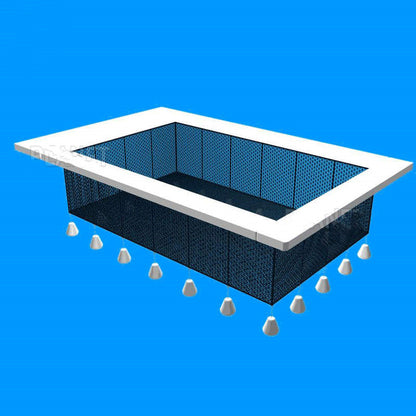 Inflatable Protective Anti Jellyfish Pool Portable Floating Ocean Sea Swimming Pool With Netting Enclosure For Yacht 20*13ft