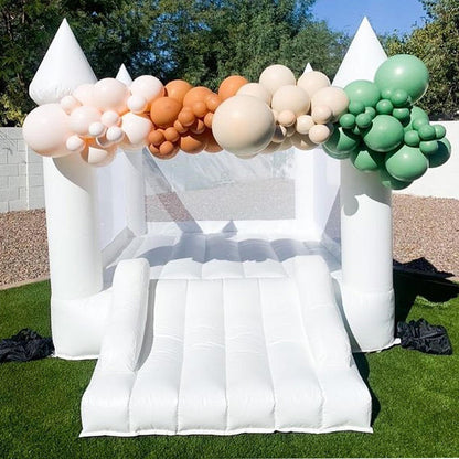 Party Rental Mini White Toddler Air Bouncer Jumping Bouncy Castle Small White Bounce House For Kids